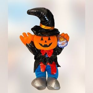 Y2K NWT king plush Halloween leather pumpkin 16 inches 2002